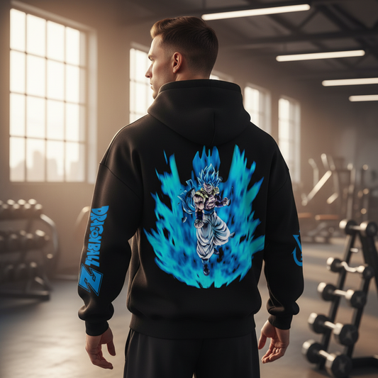 Hoodie Retro Blue God